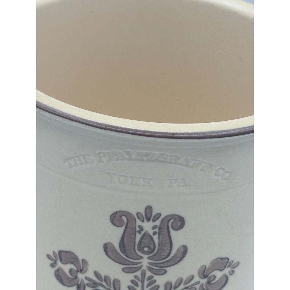 Vintage Pfaltzgraff Village Stoneware Utensil Holder Crock Kitchen Canister USA - Picture 2 of 4